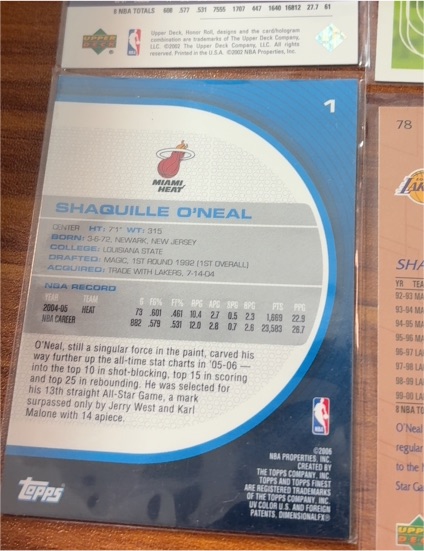 2004-05 Upper Deck #1 Shaquille O'Neal — front