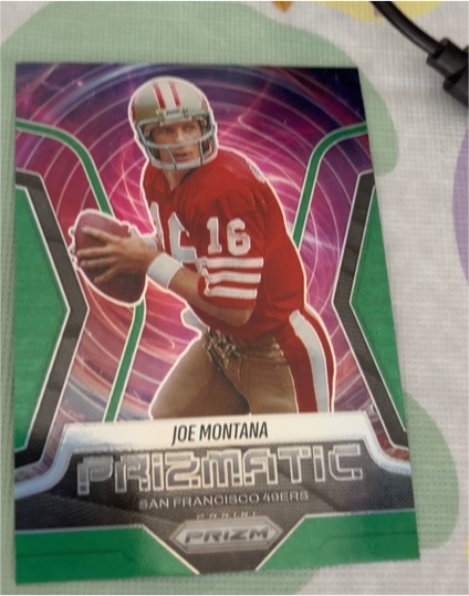 2025 Panini Prizm #5 Joe Montana Prizmatic — front
