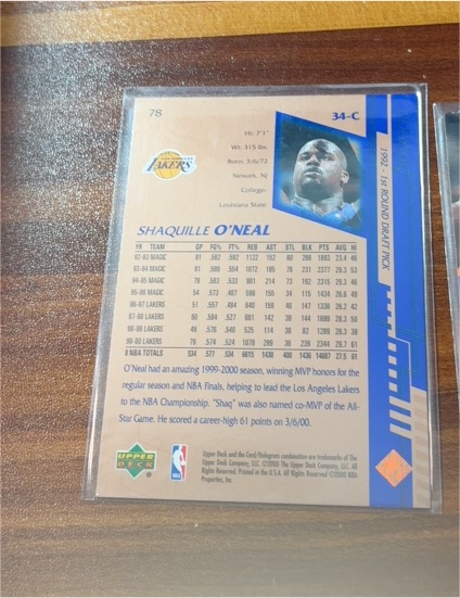 1993 Upper Deck #34-C Shaquille O'Neal — front