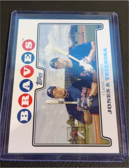 2008 Topps #447 Classic Combos Chipper Jones & Mark Teixeira — front