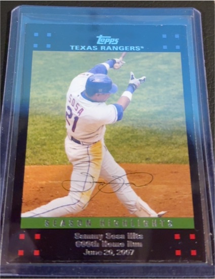 2007 Topps Updates & Highlights #UH205 Sammy Sosa — front