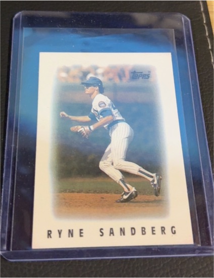1986 Topps Mini League Leaders #39 Ryne Sandberg — front
