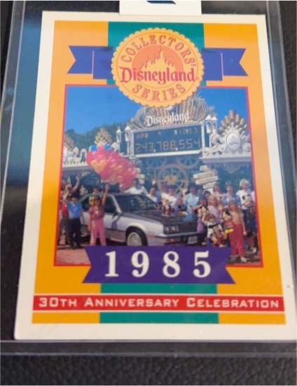 1985 Disneyland Collectors Series 30th Anniversary Celebration Card — front