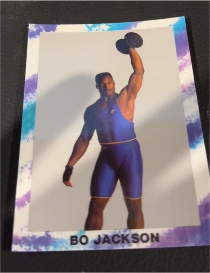 1990 Broder Bo Jackson "Bo Knows Weight Lifting" Promo Card — front