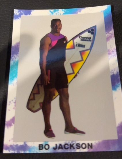 1990 Broder Bo Jackson "Bo Knows Surfing" Promo Card — front
