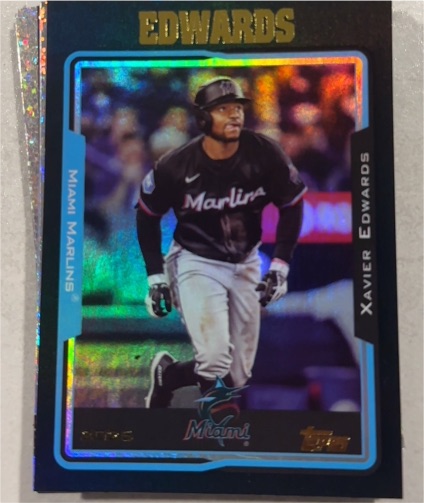 2025 Topps Archives Black Foilboard #289 Xavier Edwards — front