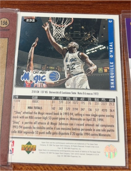 1993-94 Upper Deck #232 Shaquille O'Neal — front