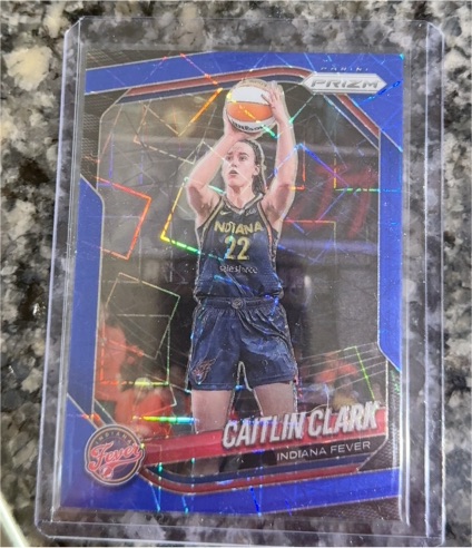 2025 Panini Prizm WNBA #22 Caitlin Clark Blue Velocity Indiana Fever — front