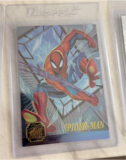 1995 Flair Marvel Annual Chromium #1 Spider-Man — front