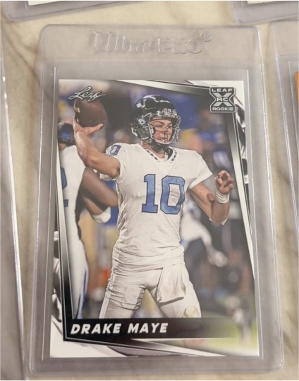 2024 Leaf #50 Drake Maye Rookie — front