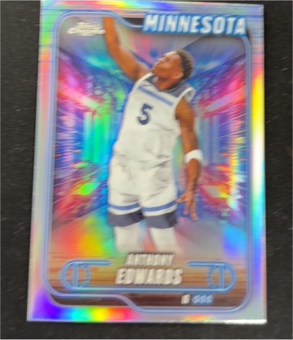 2024-25 Topps Chrome #77 Anthony Edwards — front