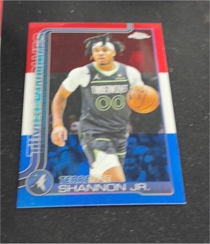 2025-26 Topps Chrome #198 Terrence Shannon Jr. Red White & Blue Refractor — front
