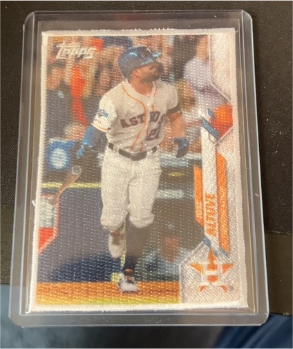 2020 Topps Update Jose Altuve Box Topper Cloth Houston Astros — front