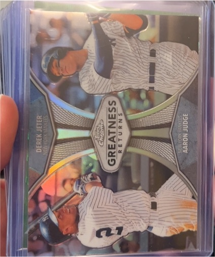 2019 Topps Chrome #GRE-6 Greatness Returns Derek Jeter, Aaron Judge — front