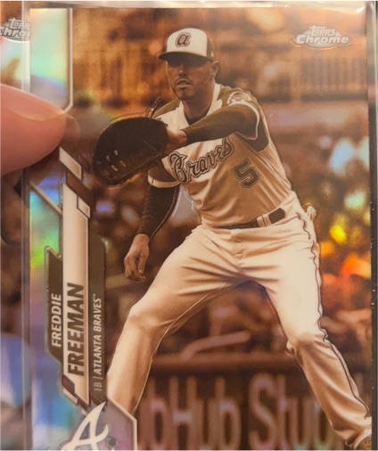 2020 Topps Chrome #131 Freddie Freeman Sepia Refractor — front