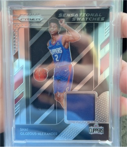 2018-19 Panini Prizm #95 Shai Gilgeous-Alexander Sensational Swatches Rookie — front