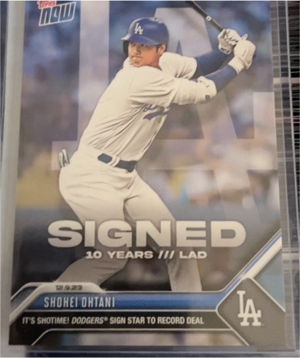 2023 Topps Now #OS-21 Shohei Ohtani Signed 10 Years LAD Dodgers — front