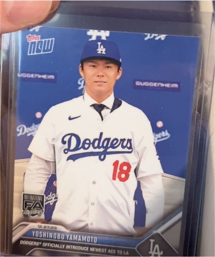 2023 Topps Now #OS-25 Yoshinobu Yamamoto — front