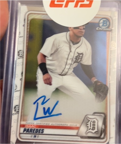 2020 Bowman Chrome Prospect Autographs #CPA-IP Isaac Paredes — front