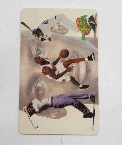 1996 Warner Bros Space Jam Michael Jordan Plastic Card — front