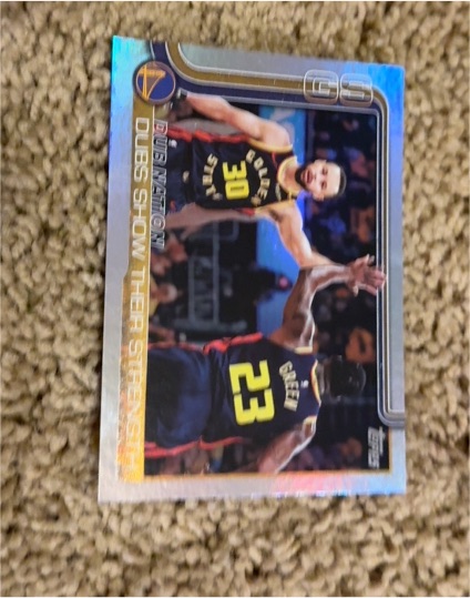 2025-26 Topps #291 Dub Nation: Dubs Show Their Strength Stephen Curry Draymond Green — front