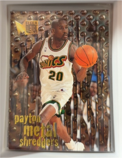 1996-97 Fleer Metal #144 Gary Payton Metal Shredders — front