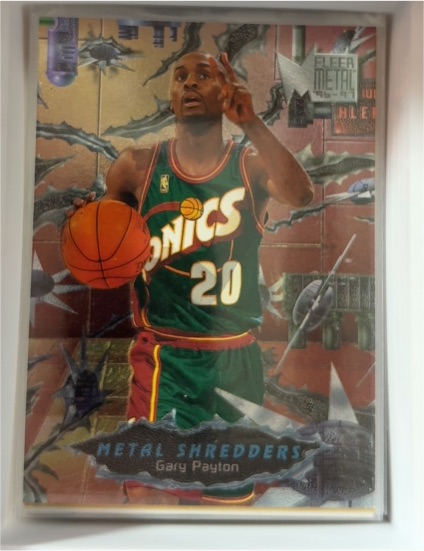 1996-97 Fleer Metal #243 Gary Payton Metal Shredders — front