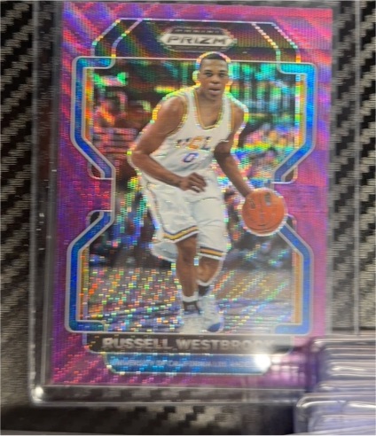 2022-23 Panini Prizm Draft Picks #41 Russell Westbrook Purple Wave Prizm — front
