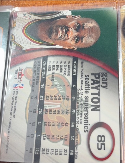 1999 Fleer #85 Gary Payton — front