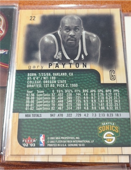 2002-03 Fleer Genuine #22 Gary Payton — front