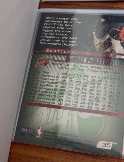 1999-00 Fleer #35 Gary Payton — front