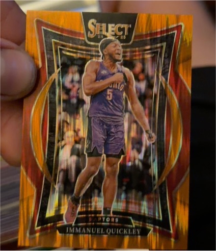 2024-25 Panini Select Concourse Orange Flash Prizm #41 Immanuel Quickley — front