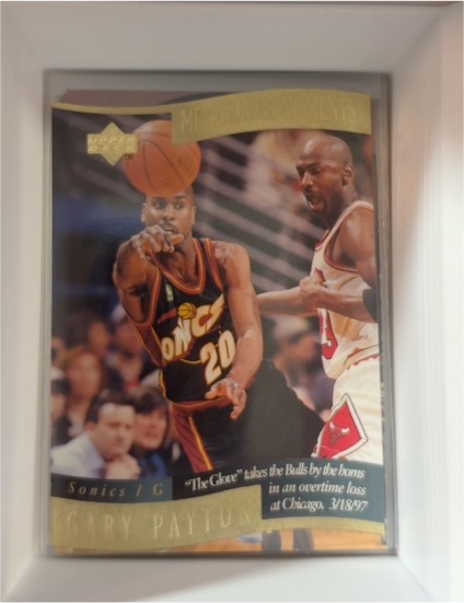 1996-97 Upper Deck Memorable Moments #9 Gary Payton — front