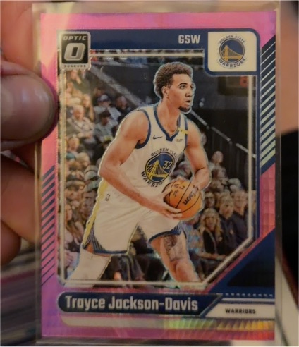 2024-25 Panini Donruss Optic #210 Trayce Jackson-Davis Pink Hyper Prizm — front