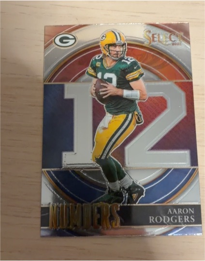 2021 Panini Select #SN-7 Aaron Rodgers Numbers — front