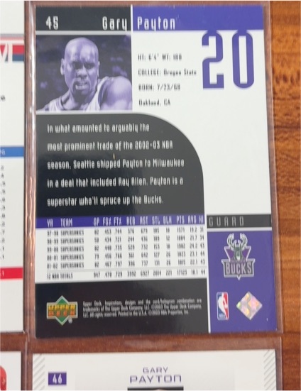 2000 Upper Deck #48 Gary Payton — front