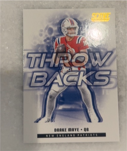 2025 Panini Score Throwbacks #3 Drake Maye — front