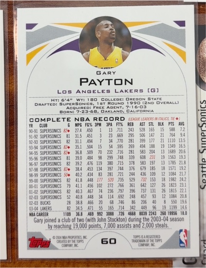 2004 Topps #60 Gary Payton — front