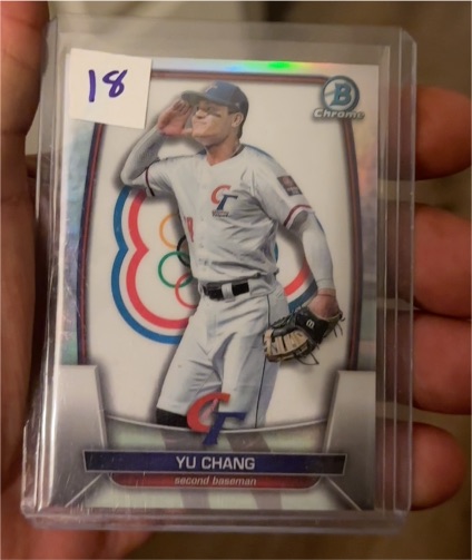 2020 Bowman Chrome Spanning the Globe #STG-YC Yu Chang — front