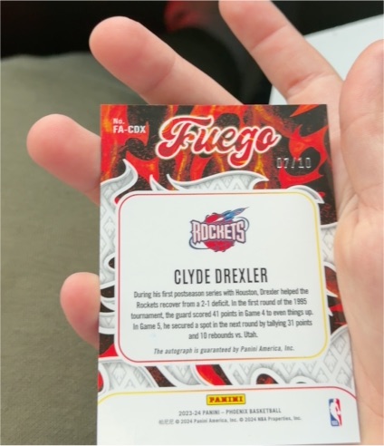 2023-24 Panini Phoenix Fuego #FA-CDX Clyde Drexler — front