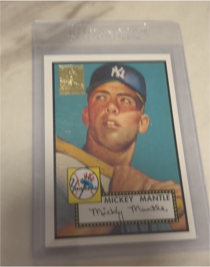 1996 Topps #2 Mickey Mantle Commemorative 1952 Topps — front