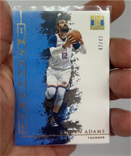 2019-20 Panini Impeccable #18 Steven Adams — front