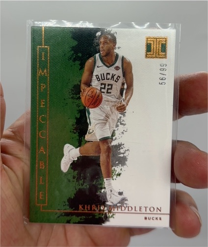 2019-20 Panini Impeccable #92 Khris Middleton — front