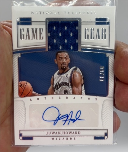 2022-23 Panini National Treasures Game Gear Autographs #GG-AH Juwan Howard — front