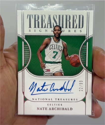 2022 Panini National Treasures Treasured Signatures #22 Nate Archibald — front