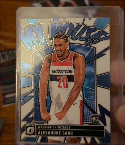 2024-25 Panini Donruss Optic #9 Alexandre Sarr My House Washington Wizards Rookie — front
