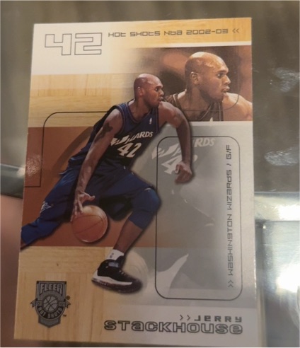 2002 Fleer Hot Shots #42 Jerry Stackhouse — front