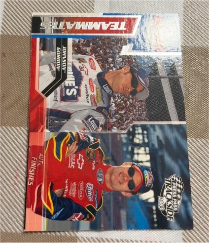 2003 Press Pass Trackside #79 Jeff Gordon/Jimmie Johnson — front
