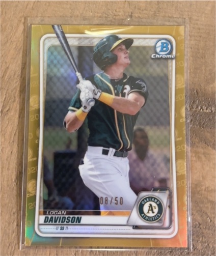 2020 Bowman Chrome Prospects #BCP-88 Logan Davidson — front