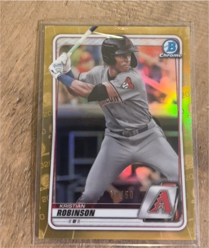 2020 Bowman Chrome #BFE-27 Kristian Robinson — front